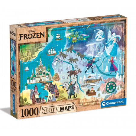 Disney Story Maps Jigsaw Puzzle Frozen (1000 pieces)